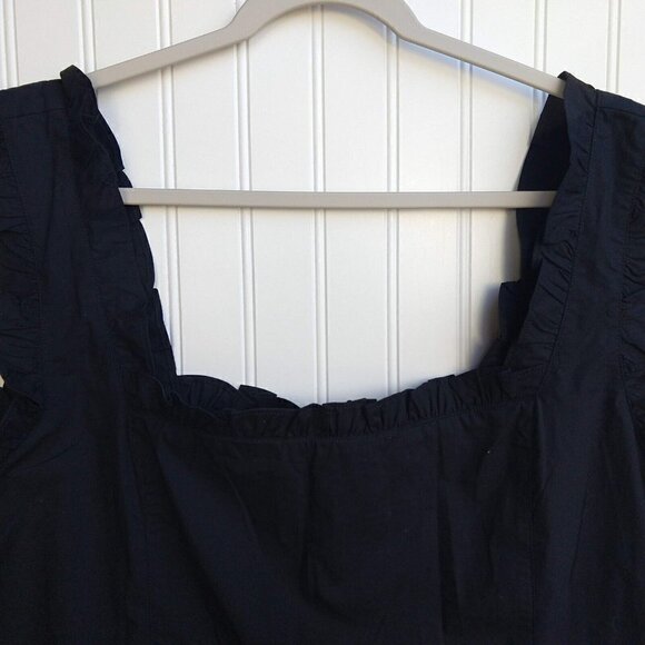 J Crew Ruffle Trim Mini Dress in Stretch Cotton Poplin Plus Size 24 NWT BR445 - Picture 4 of 15